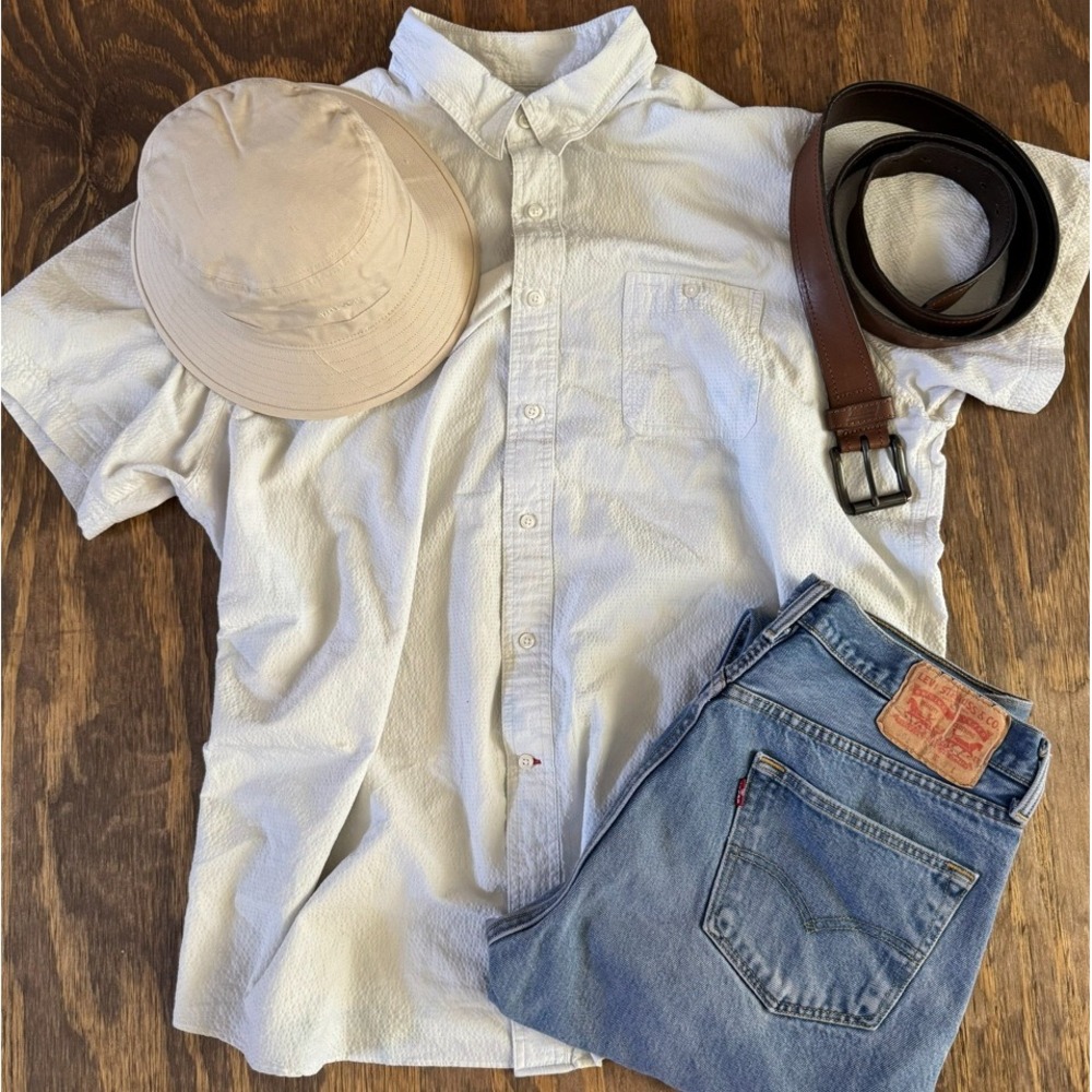 Will & Bear Kids Fischer Bucket Hat Bone Small NWT Organic Cotton Canvas
